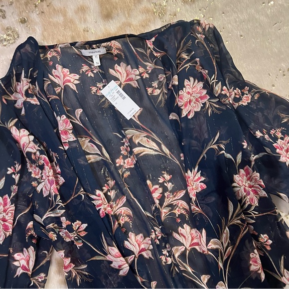 NWT Maurice’s 1X Plus Size Floral Kimono - Picture 4 of 8